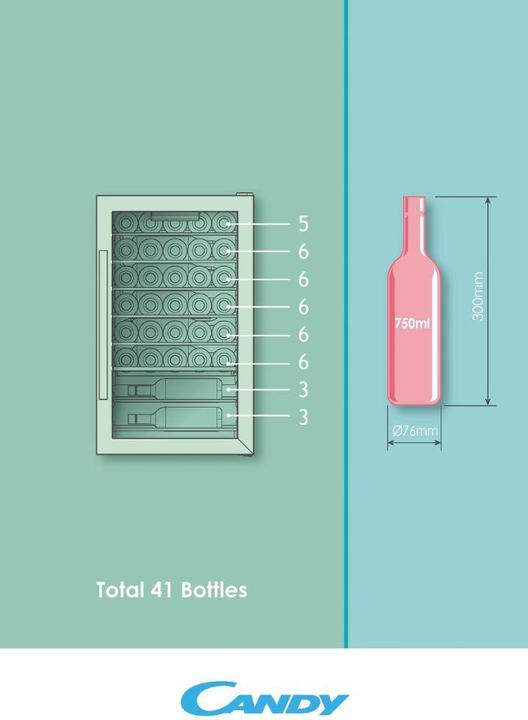 Image du produit Candy DiVino Armoire à vin 41flG