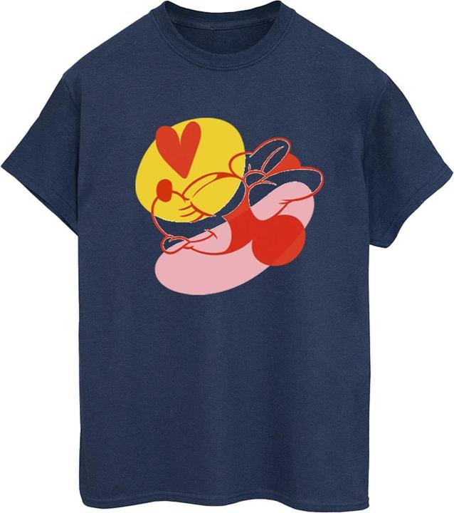 Actual product image Disney Womens/Ladies Minnie Mouse Tongue Heart Cotton Boyfriend T-Shirt (XXL)