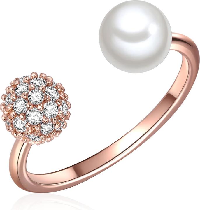 Produktbild Lulu & Jane Damen Messing Zirkonia Muschelkernperle roségold - 29165 (58)