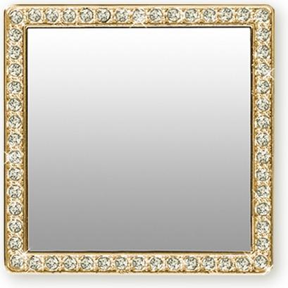 Actual product image Idecoz Gold Square with Crystals, Gold, Mirror, Gloss, Removable, Metal, Girl, 50.8 mm