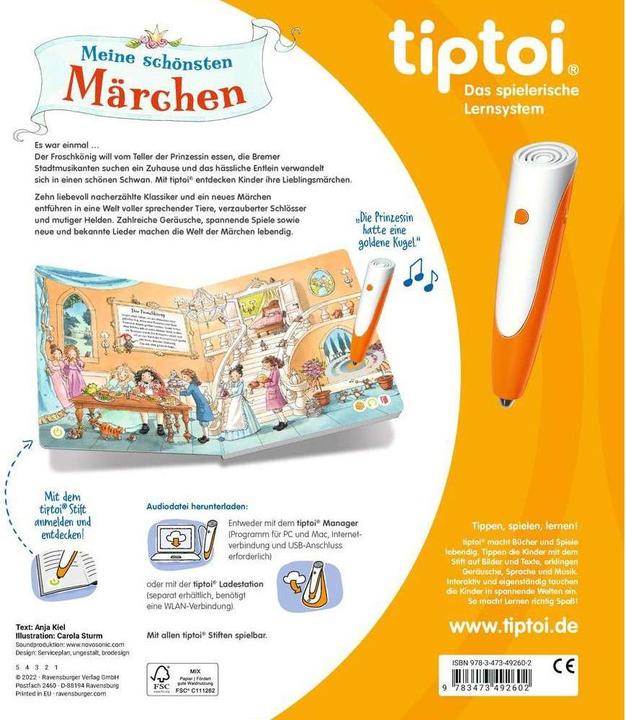 Immagine prodotto tiptoi Meine schönsten Märchen (Tedesco, Anja Kiel, Tempesta Carola, 2022)