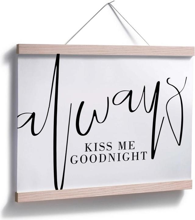 Produktbild Trenddeko Always kiss me Goodnight (30 x 24 cm)
