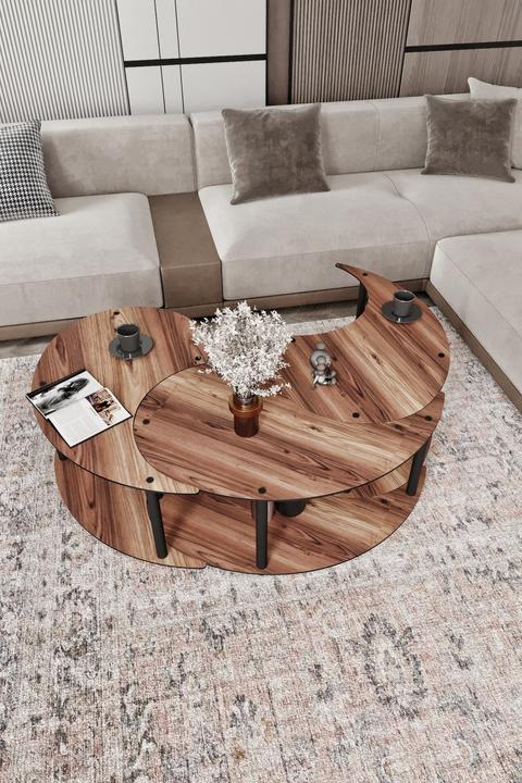 Image du produit Hanah Home Yin Yang Coffee Table 3 Set