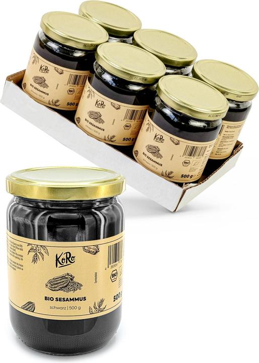 Produktbild KoRo Bio Sesammus aus gemahlenen schwarzen, ungeschälten Sesamsamen (3000 g)