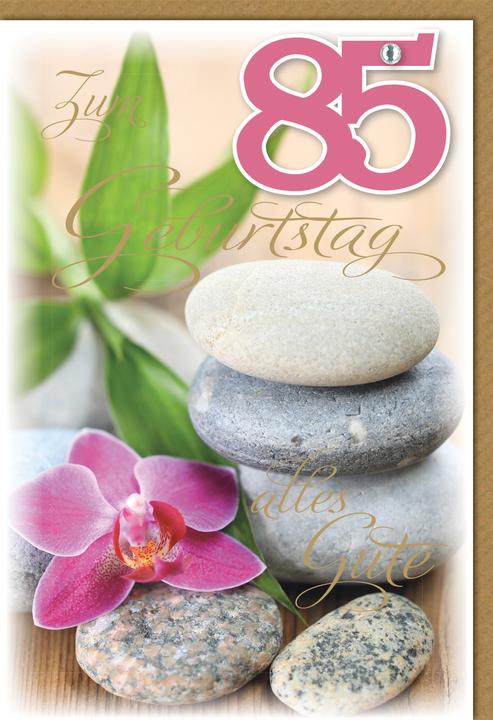 Braun + Company Geburtstagskarte Orchidee 85 11.5 x17 cm (6 Stk.)