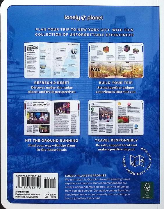 Produktbild Experience New York City (Englisch, Garry John, Lonely Planet, 2025)
