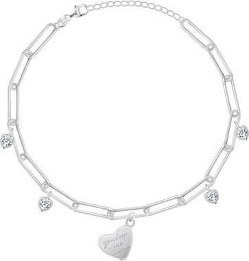 Produktbild Brilio Silver - Romantic silver bracelet with hearts BRC74W