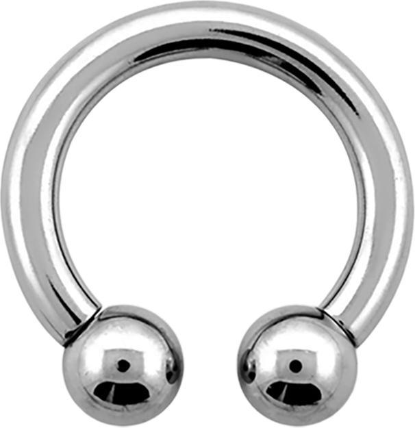 Produktbild Star Piercing Circular Barbell Innengewinde silber mit zwei Kugeln (Titan G23, ohne Messing)