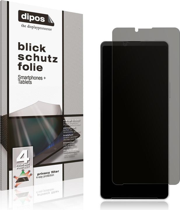 Actual product image Dipos Privacy Screen Protector 4-Way Privacy-Filter (1 Piece, Sony Xperia 10 VI)