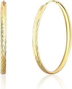 Produktbild JVD Timeless gold-plated hoop earrings SVLE0206XD5GO - Diameter: 4 cm