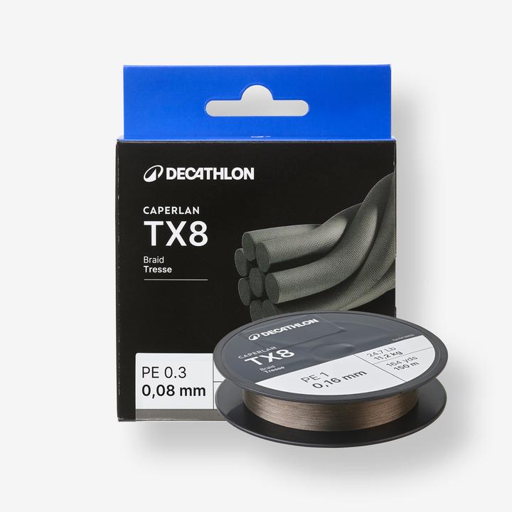 Caperlan Multifilschnur TX8 grau Spinnfischen
