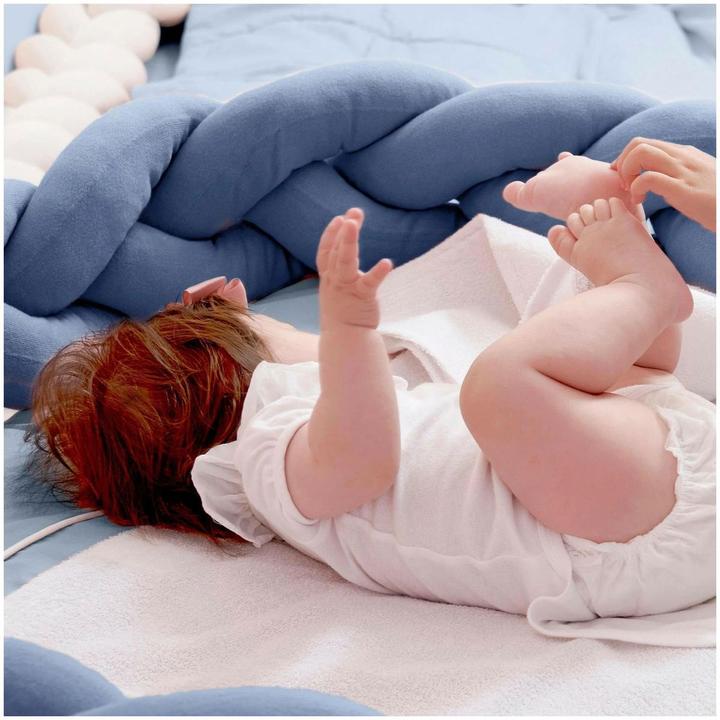 Produktbild nordic coast company Wickelauflage Blau Grau schmal