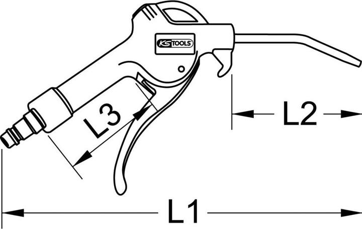 Image du produit KS Tools Pistolet universel de soufflage d'air comprimé