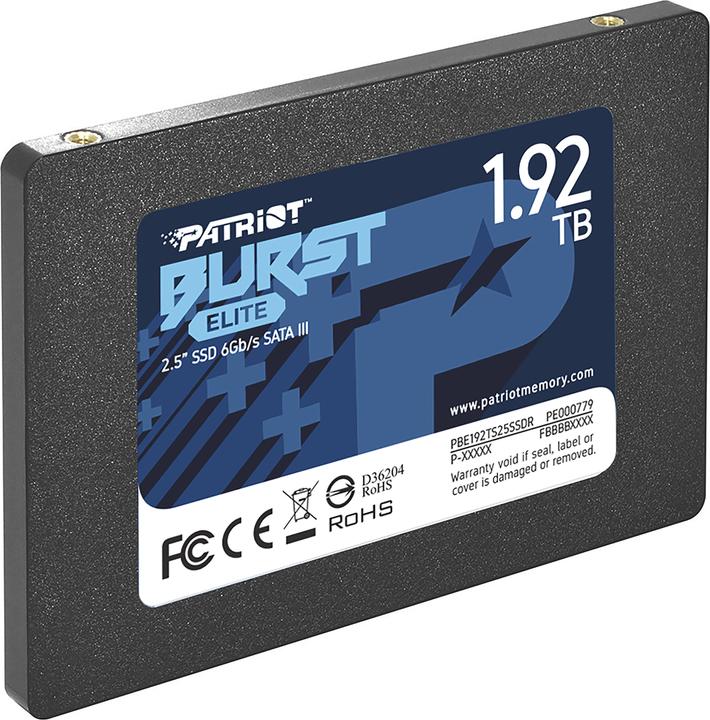 Actual product image Patriot Burst Elite - Solid State Disk - 1.92 TB - internal - 2.5" (6.4 cm) (1920 GB, 2.5")