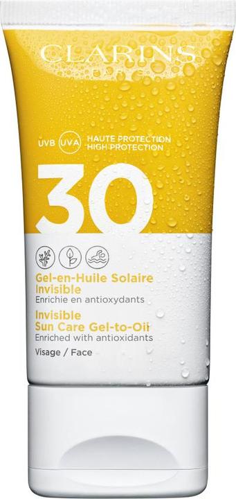 Produktbild Clarins Sun - Gel-en-Huile Solaire Invisible Visage SPF30 (Sonnencreme Gesicht, SPF 30, 50 ml, 72 g)