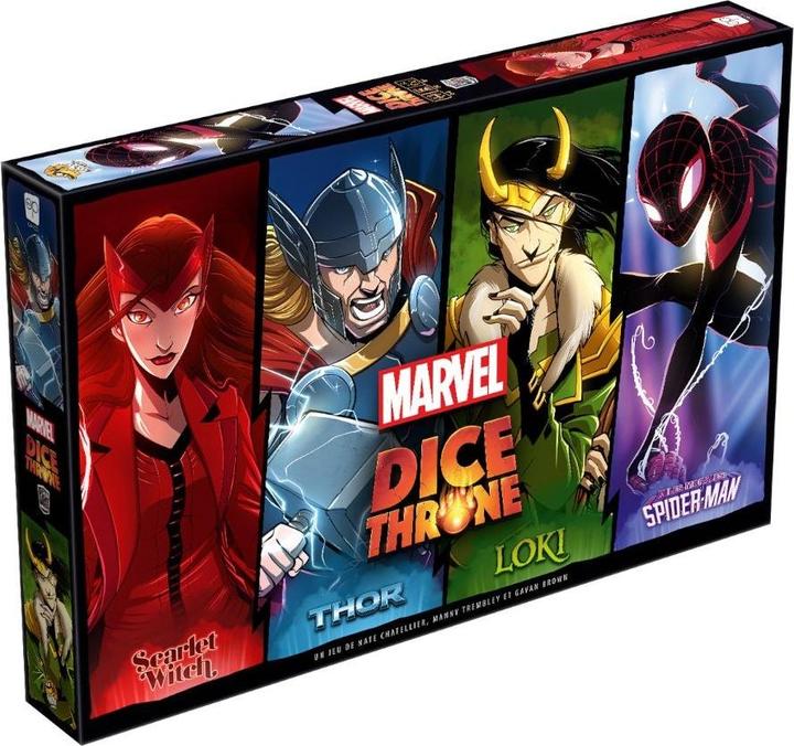 Produktbild Dice Throne Marvel : Scarlet Witch-Thor-Loki-Spiderman Miles Morales (Französisch)