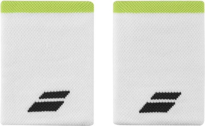 Babolat Logo Jumbo Wristband White/Aero (2x)