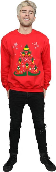 Actual product image Elf Mens Christmas Tree Sweatshirt (M)