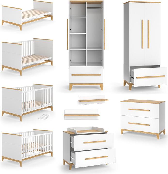 Produktbild VitaliSpa Malia (Kinderkleiderschrank, Babybett, Wickelkommode)