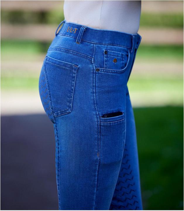 Actual product image ELT Ladies' denim breeches Luna full seat (44)