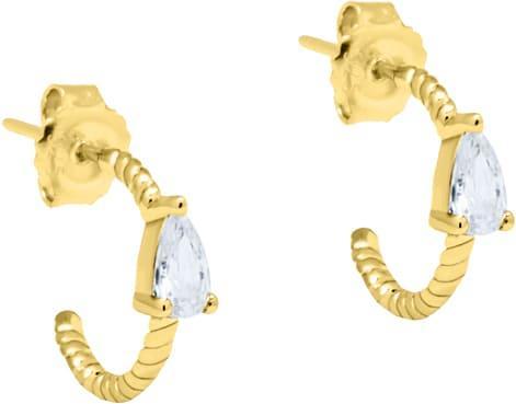 Immagine prodotto Candy Orecchini a cerchio Brida, argento 925, placcati in oro (Placcato oro 18k, Argento 925)