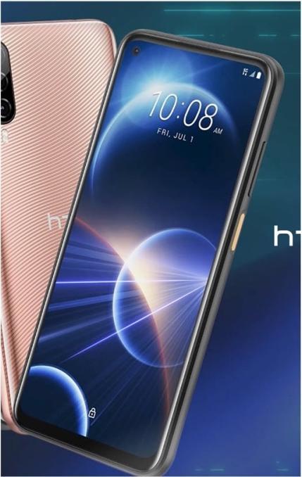 Actual product image HTC Desire 22 Pro (128 GB, Gold, 6.60", Hybrid Dual SIM, 64 Mpx, 5G)