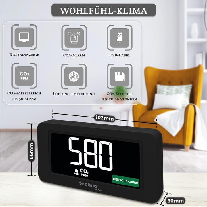 Actual product image Technoline WL 1022 Schwarz