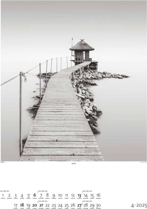 Immagine prodotto Calendario in bianco e nero 2025 - Calendario illustrato 50x70 cm - Calendario da parete XL - (50 x 70 cm, Copertina rigida, Tedesco)