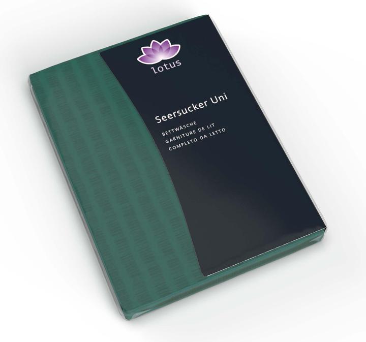 Produktbild Lotus Bettwaren Bettwäsche Satin Seersucker uni (Duvetbezug, 160 x 240 cm)