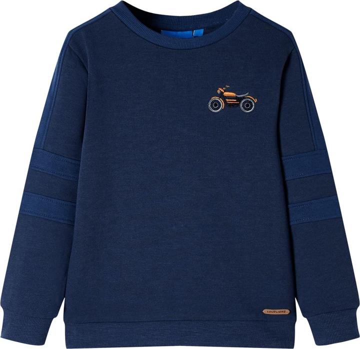 VidaXL Kinder-Sweatshirt Marineblau Melange 128,Material: 92 (128)