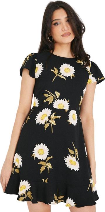 Actual product image Dorothy Perkins Womens/Ladies Daisy Tiered Hem Flutter Mini Dress (40 D)