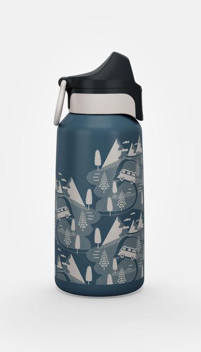 Immagine prodotto Quechua Borraccia per bambini 0,6 l in acciaio inox con chiusura rapida per escursioni - blu (0.60 l)