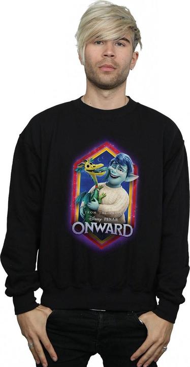 Actual product image Disney Mens Onward Laurel And Blazey Crest Sweatshirt (XXL)