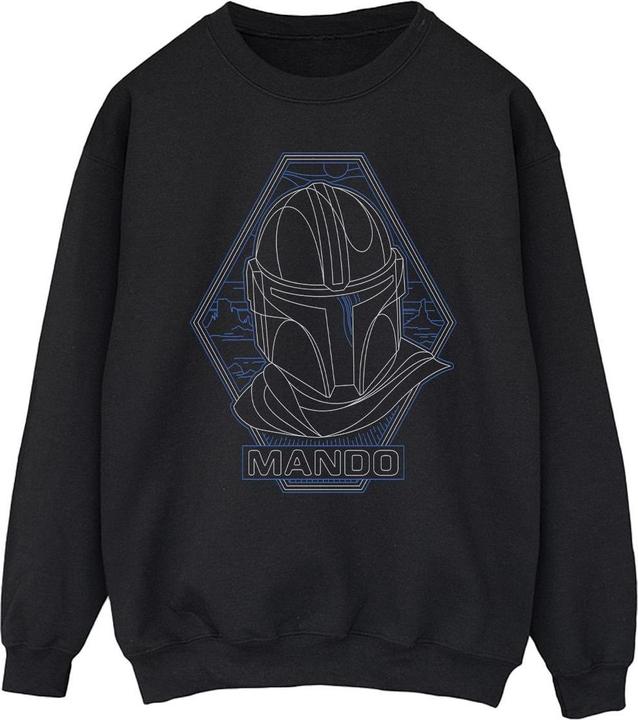 Immagine prodotto Star Wars The Mandalorian Outline Helm Diamond Felpa Uomo (XXL)