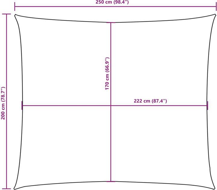 Actual product image VidaXL Sonnensegel (200 x 250 cm)