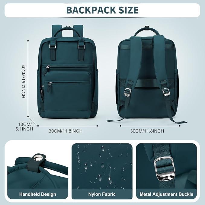 Immagine prodotto Only-Bags.Store Zaino per computer portatile a tinta unita, semplice zaino per la scuola in stile preppy, sport da