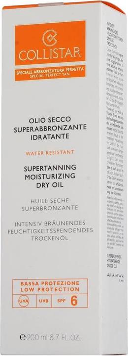 Image du produit Collistar Huile sèche Supertanning SPF 6 (Huile solaire, Jusqu'à SPF 10, 200 ml)