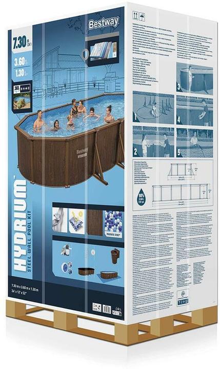 Immagine prodotto Bestway Set piscina ovale Hydrium 730x360x130cm (730 x 360 x 130 cm)