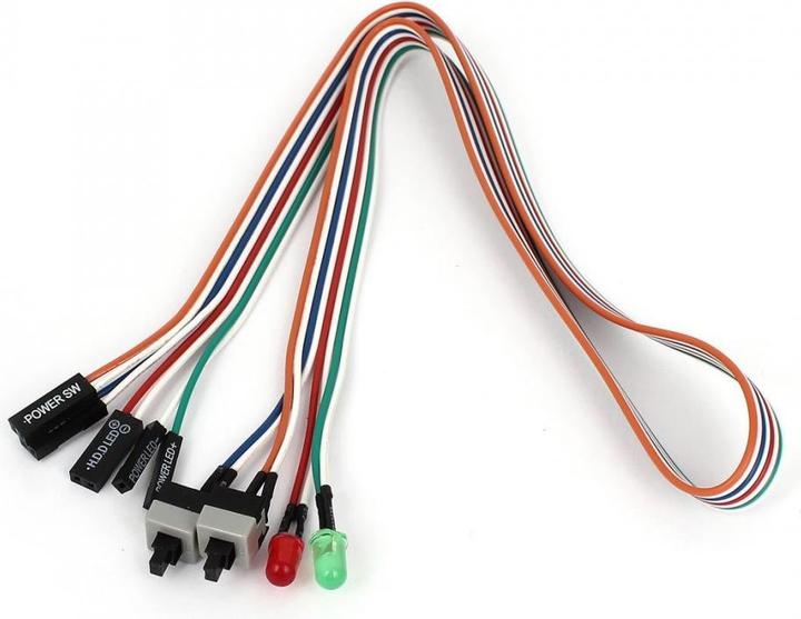 Immagine prodotto PowerGuard Interruttore di alimentazione e reset della scheda madre con LED di alimentazione dell'HDD