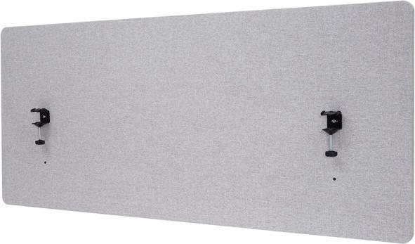 Mendler Acoustic desk partition, office privacy screen desk pin board, double wall fabric/textile - 140x60cm (140 x 60 x 2 cm)