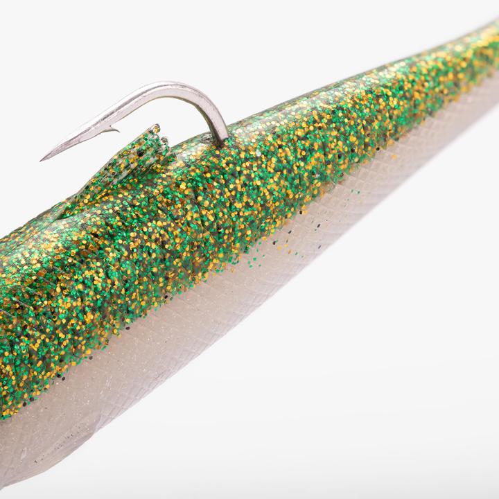 Image du produit Caperlan Combo d'appâts en caoutchouc Osarda 100 bleu/vert pailleté (10 cm)