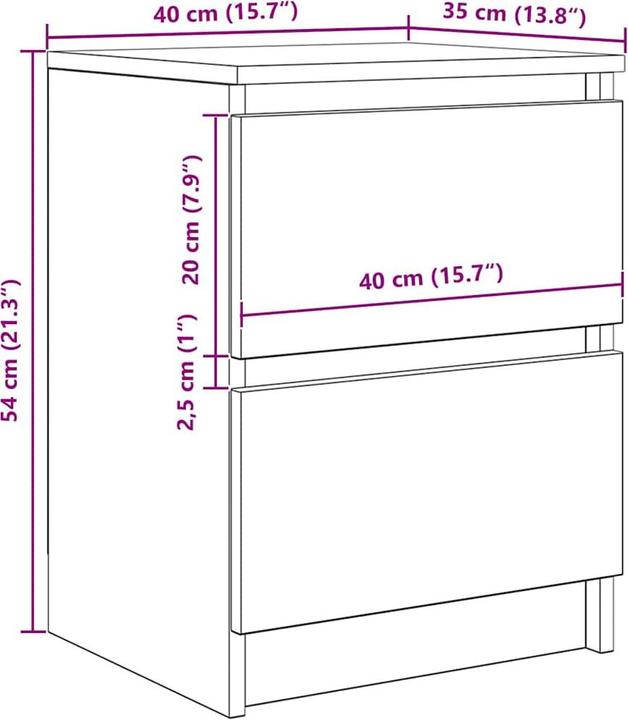 Produktbild VidaXL Rahil (40 x 35 x 54 cm)