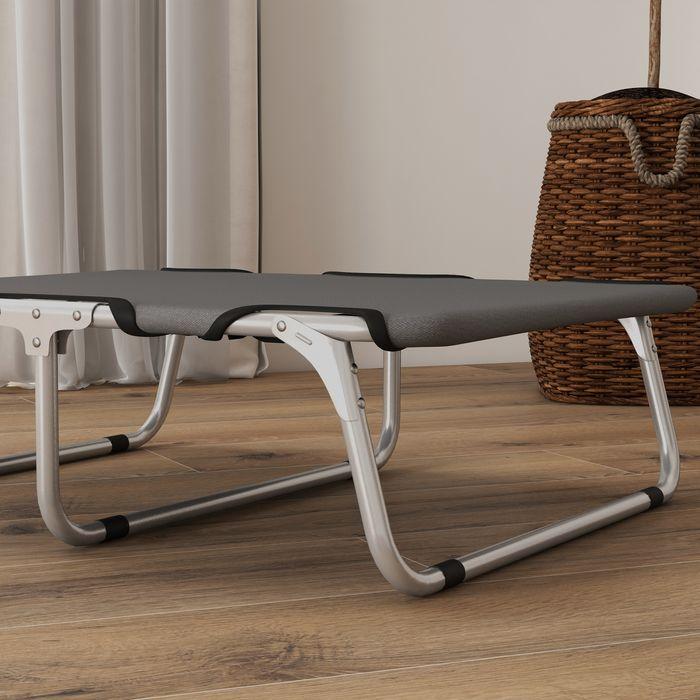 Actual product image Swisshandel24 Dog bed, foldable, robust & comfortable, up to 10kg, 71x58x20cm, grey (Dog)