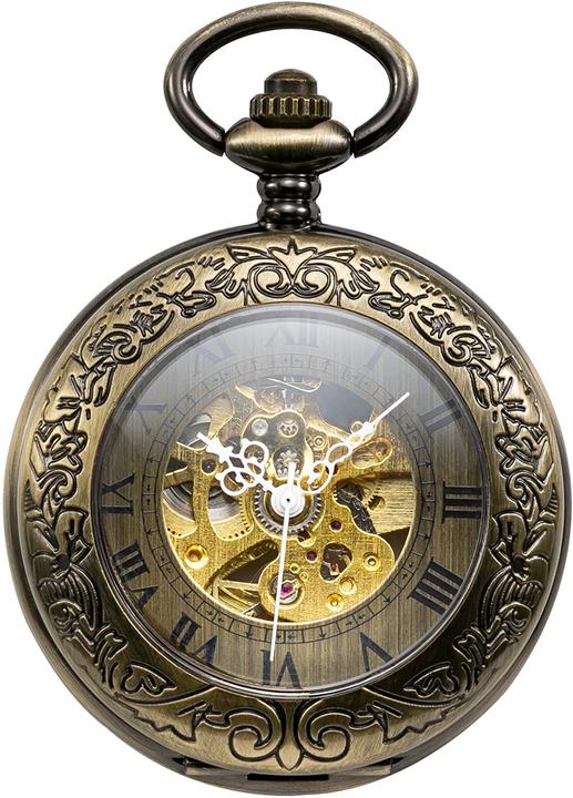Image du produit Treeweto Montre de poche unisexe avec chaîne (Montre à gousset, 45 mm)