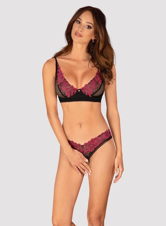 Produktbild Obsessive Ouvert BHSet Schwarz/Lila (XS, S)