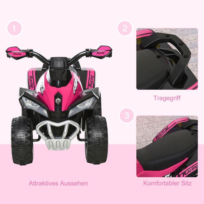 Image du produit Swisshandel24 voiture à pédales voiture à pédales pour enfants 18-36 mois lumière musique plastique acier rose