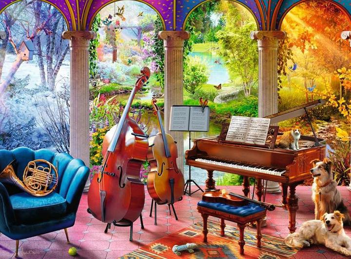 Actual product image Ravensburger Puzzle 12001366 - Musical seasons - Puzzle for older people and seniors (100 pieces)