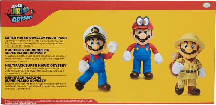 Immagine prodotto Nintendo Set di 3 figure di Super Mario Mario Odyssey, 10 cm