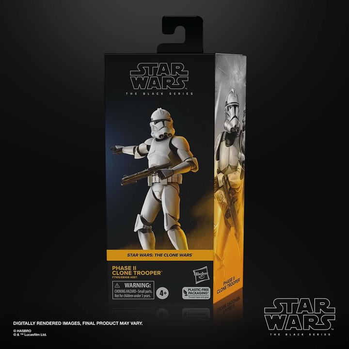 Image du produit Hasbro Star Wars: The Clone Wars Black Series figurine Phase II Clone Trooper