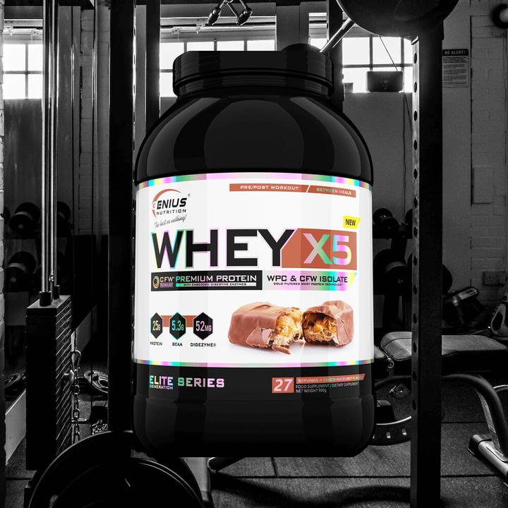 Actual product image Genius Nutrition Whey-X5 (Choco Hazelnut, 900.90 g)